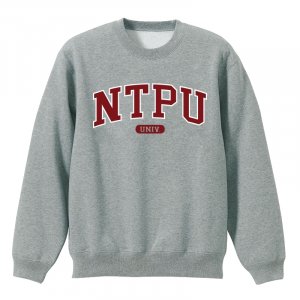 【團購商品，30件起做】NTPU經典款美式大學T_灰/深藍(可混色)