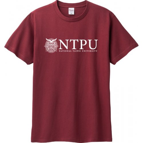 【最後一件S號】NTPU校景圖騰短T_酒紅
