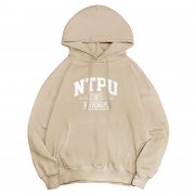 【最後一件XL】NTPU經典款落肩帽T_伯爵奶茶