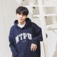 NTPU立體毛巾繡落肩帽T_經典藍 NTPU立體毛巾繡落肩帽T_經典藍