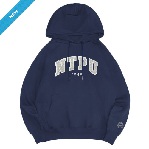 NTPU立體毛巾繡落肩帽T_經典藍 NTPU立體毛巾繡落肩帽T_經典藍
