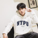 【售完不補】NTPU立體毛巾繡落肩帽T_麻花白 【售完不補】NTPU立體毛巾繡落肩帽T_麻花白