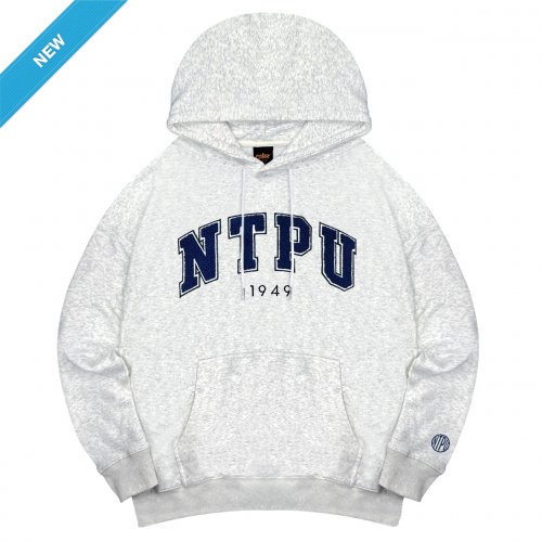 【2025新品上市】NTPU立體毛巾繡落肩帽T_麻花白