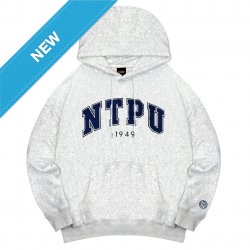 【2025新品上市】NTPU立體毛巾繡落肩帽T_麻花白