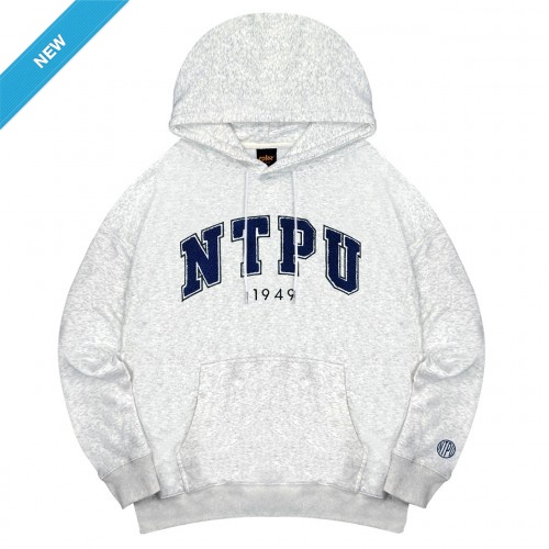 NTPU立體毛巾繡落肩帽T_麻花白 NTPU立體毛巾繡落肩帽T_麻花白