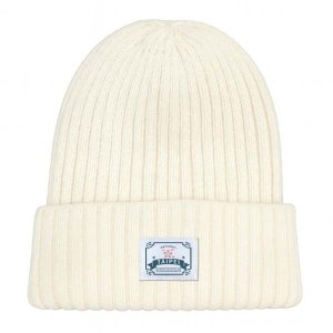 【2025新品上市】NTPU經典織標QQ毛帽_米白