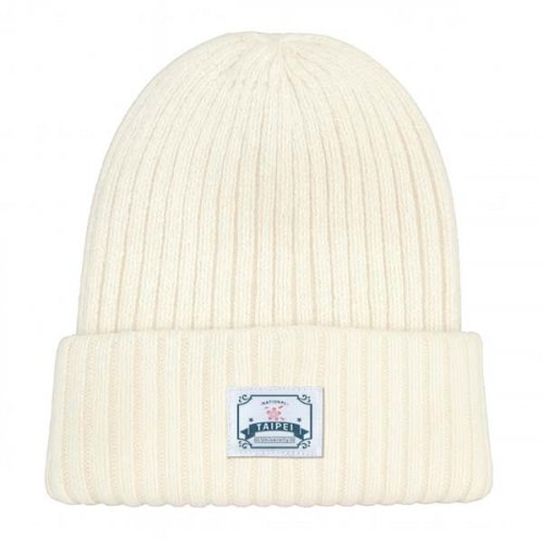 【2025新品上市】NTPU經典織標QQ毛帽_米白