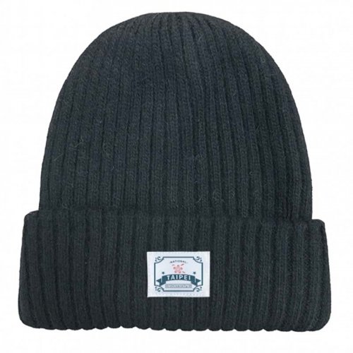 【2025新品上市】NTPU經典織標QQ毛帽_黑