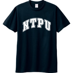 NTPU經典字框純棉短T_深藍
