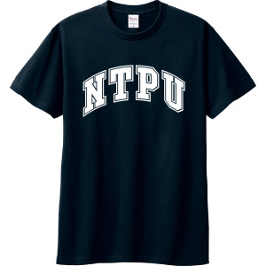 NTPU經典字框純棉短T_深藍