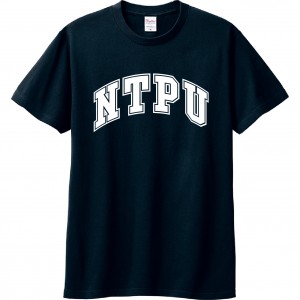 NTPU經典字框純棉短T_深藍