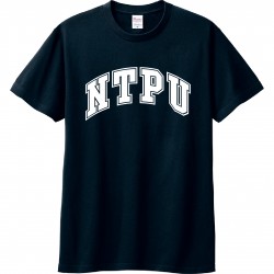 NTPU經典字框純棉短T_深藍