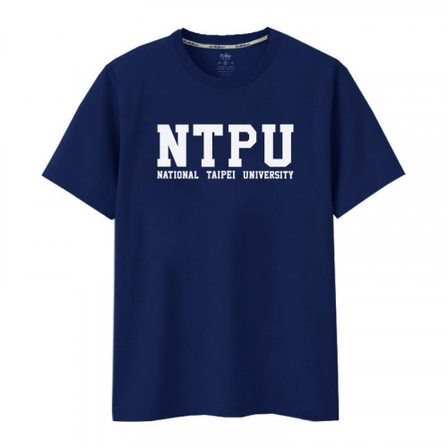【少量現貨，售完不補】NTPU經典款純棉短T_深藍