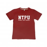 【絕版出清，最後S.XS】NTPU經典款純棉短T(男女適穿)_酒紅色