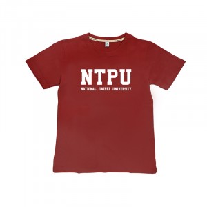 【絕版出清,最後S.XS】NTPU經典款純棉短T(男女適穿)_酒紅色