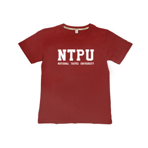 【絕版出清，最後S.XS】NTPU經典款純棉短T(男女適穿)_酒紅色
