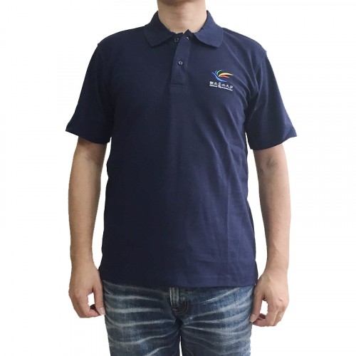 【絕版出清,售完不補】NTPU網眼布POLO衫_校徽電繡_深藍 【絕版出清,售完不補】NTPU網眼布POLO衫_校徽電繡_深藍