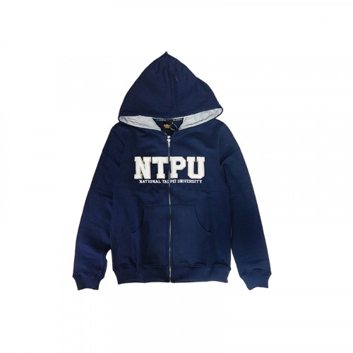 【絕版出清,售完不補】NTPU連帽拉鍊立體貼布繡外套_深藍 【絕版出清,售完不補】NTPU連帽拉鍊立體貼布繡外套_深藍