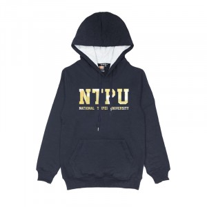 【最後四件XS,售完不補】NTPU燙金款長袖連帽T恤(男女適穿)