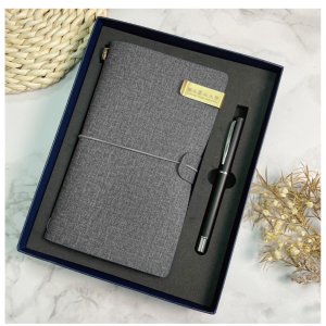 【團購商品，10個起做】北大旅行手札書寫禮盒_霧黑組/皮革組(可混色)