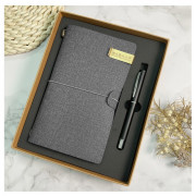 【團購商品，10個起做】北大旅行手札書寫禮盒_霧黑組/皮革組(可混色)